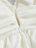 Vintage A line Straps White Chiffon Homecoming Dress 18th Birthday Outfits HZ1024