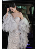 Elegant Mermaid Sweetheart Neckline Silver Sequin Evening Dress Long Prom Dresses HZ1024