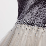 Simple A line Sleeveless Tulle Prom Dress HZ1024