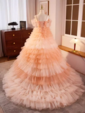 Vintage Ball Gown Short Sleeves Ruffles Sweet 16 Dresses HZ1024