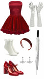 Unique A line Strapless Red 8th Grade Homecoming Dresses Hoco Dress HZ1024