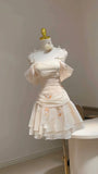 Cute A line Spaghetti Straps Chiffon Short Homecoming Dress Party Dress HZ1024