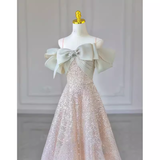 Fairytale A line Straps Sequin Long Evening Dress Prom Dress HZ1024
