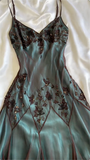 Modest Sheath Spaghetti Straps Chiffon Prom Dresses Evening Dress With Beads HZ1024