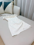 Sexy Sheath Off The Shoulder White Satin Short Homecoming Dresses 18th Birthday Outfit HZ1024