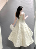 Modest A line Straps Lace Long Prom Dresses HZ1024