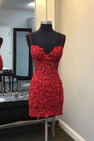 16th Birthday Dark Homecoming Dress Corset Tight Short Mini Dress with Appliques HZ1024