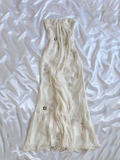 Pretty Sheath Halter Sleeveless Ivory Chiffon Prom Dresses Long Evening Dress HZ1024