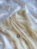 Pretty Sheath Halter Sleeveless Ivory Chiffon Prom Dresses Long Evening Dress HZ1024