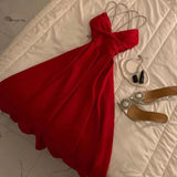20th Birthday A line Spaghetti Straps Red Homecoming Dresses Knee Length Party Dress HZ1024