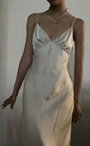 Elegant Mermaid Spaghetti Straps Long Satin Prom Dresses Evening Dress HZ1024