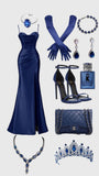 Pretty Mermaid Spaghetti Straps Royal Blue Satin Slit Long Party Dress Prom Dress HZ1024