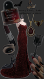 Elegant Mermaid Spaghetti Straps Burgundy Sequin Backless Long Prom Dresses Party Dress HZ1024