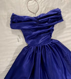 Sexy A line Off The Shoulder Navy Blue Prom Dress With Pleated Long Satin Prom Dresses Party Dress HZ1024
