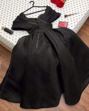 Elegant A Line Off The Shoulder Black Long Prom Dress Evening Dresses HZ1024