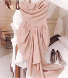 New Sheath Strapless Chiffon Sleeveless Pink Evening Dress Prom Dresses HZ1024