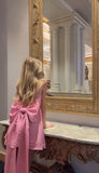 18th Birthday A Line Pink Satin Bow-knot Homecoming Dresses Short Mini Birthday Dress HZ1024
