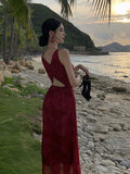Gorgeous Sheath Spaghetti Straps Burgundy Evening Dress Prom Dresses Birthday Outfits HZ1024