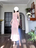Sexy Sheath Spaghetti Straps Pink Sequin Evening Dress Prom Dresses Birthday Outfits HZ1024