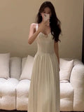 Vintage A Line Straps White Backless Evening Dress Prom Dresses HZ1024