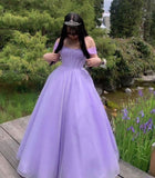 Pretty A Line Off The Shoulder Lilac Sequin Long Prom Dress Evening Dresses HZ1024