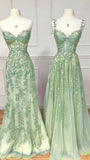 Sexy Mermaid Sweetheart Mint Green Tulle Lace Prom Dresses Party Evening Dress HZ1024