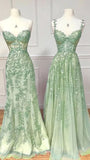 Sexy Mermaid Sweetheart Mint Green Tulle Lace Prom Dresses Party Evening Dress HZ1024