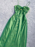 Pretty A Line Spaghetti Straps Mint Green Tulle Sleeveless Prom Dress Evening Dresses HZ1024