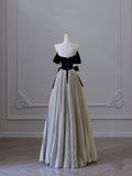 Pretty Ball Gown Off The Shoulder Black Velvet Long Prom Dresses Party Evening Dress HZ1024