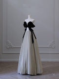 Pretty Ball Gown Off The Shoulder Black Velvet Long Prom Dresses Party Evening Dress HZ1024