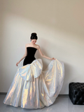 Gorgeous Mermaid Strapless Satin Long Prom Dresses HZ1024