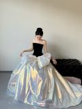 Gorgeous Mermaid Strapless Satin Long Prom Dresses HZ1024