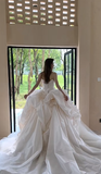 Vintage Ball Gown Strapless Satin Long Wedding Dresses HZ1024