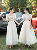 Elegant A Line Chiffon Long Bridesmaid Dress HZ1024