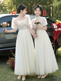 Elegant A Line Chiffon Long Bridesmaid Dress HZ1024