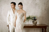 Timeless Mermaid Off The Shoulder Tulle Lace Applique Long Wedding Dresses HZ1024