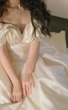Classy Ball Gown Off The Shoulder Satin Long Wedding Dresses HZ1024