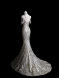 Dreamy Mermaid Off The Shoulder Sequin Beaded Long Wedding Dresses HZ1024