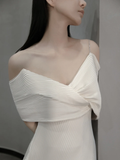 Unique A Line Spaghetti Straps Satin Long Wedding Dresses HZ1024