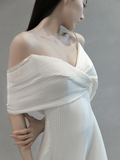 Unique A Line Spaghetti Straps Satin Long Wedding Dresses HZ1024
