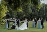 Simple A Line Strapless Satin Long Wedding Dresses HZ1024