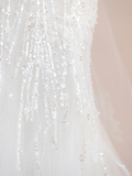 Gorgeous Mermaid Tulle Lace Sequin Long Wedding Dresses HZ1024