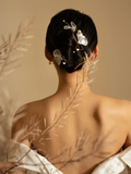 Chic Mermaid Off The Shoulder Satin Tulle Long Sleeves Long Wedding Dresses HZ1024