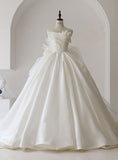 Timeless Ball Gown Strapless Satin Tulle Long Wedding Dresses HZ1024