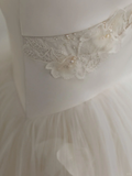 Pretty Mermaid Strapless Satin Tulle Applique Long Wedding Dresses HZ1024