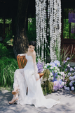 Unique Mermaid Strapless Satin Tulle Applqiue With Sleeves Long Wedding Dresses HZ1024