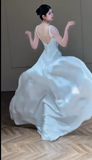 Timeless Mermaid Satin Beaded Long Wedding Dresses HZ1024