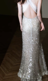 Timeless Mermaid Halter Sequin Long Wedding Dresses HZ1024
