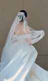 Timeless Ball Gown Off The Shoulder Satin Lace Applique With Gloves Veil Long Wedding Dresses HZ1024