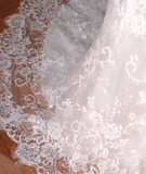 Gorgeous Mermaid Satin Lace Beads Long Wedding Dresses HZ1024